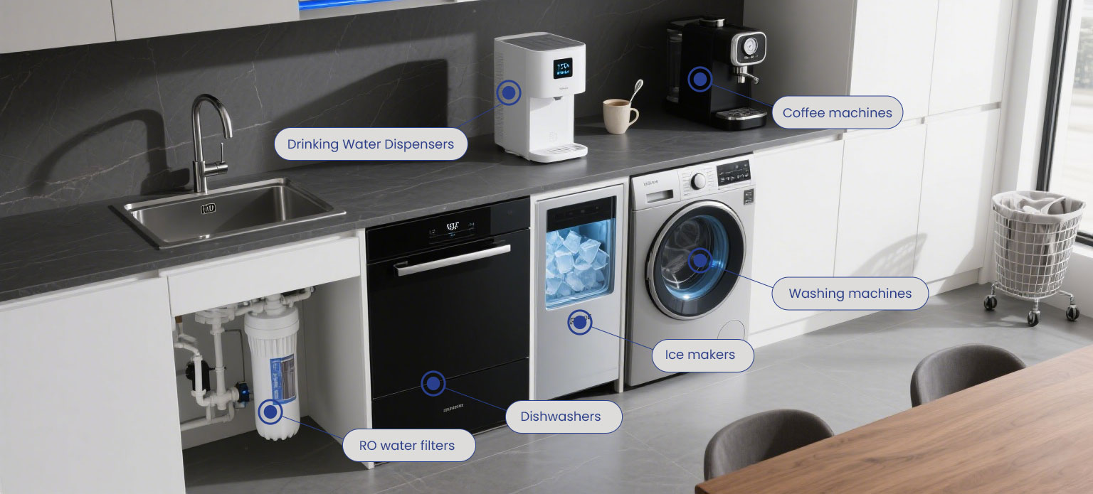 UVC-LED-Point-of-Use-Wasserreiniger f&uuml;r sicheres Trinkwasser in der K&uuml;che