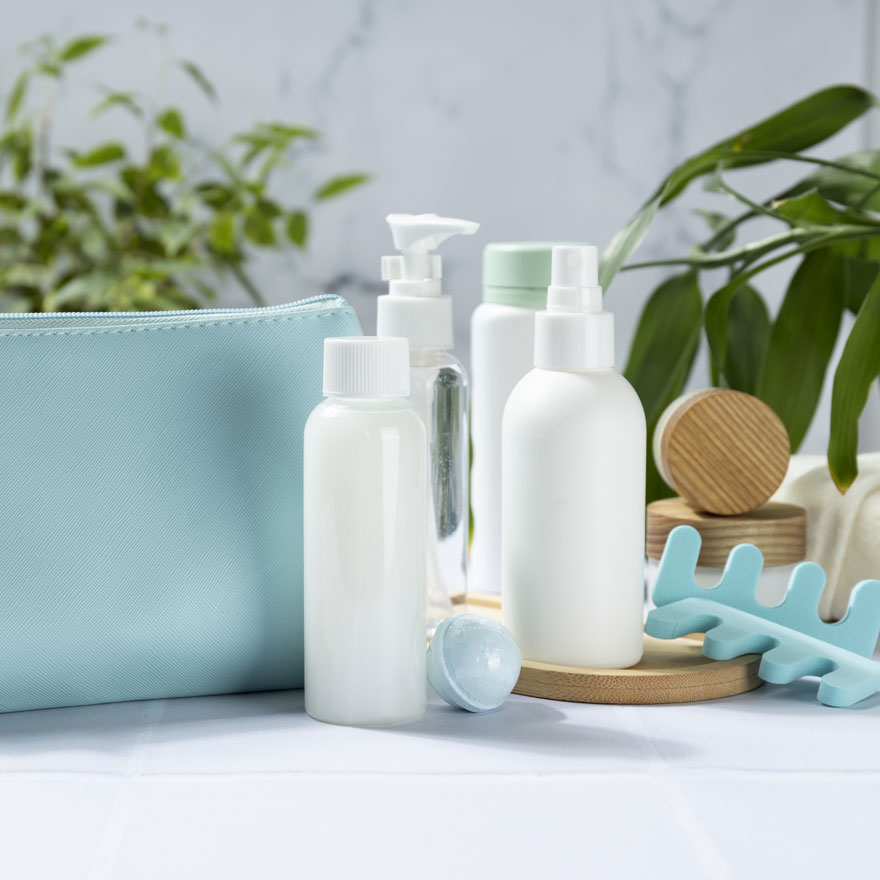 Toiletten-Bag-Produkte-Arrangement